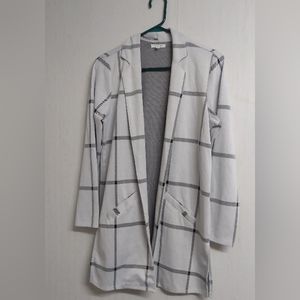 Maurices women's medium cardigan sweater, white and black